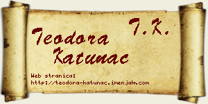 Teodora Katunac vizit kartica